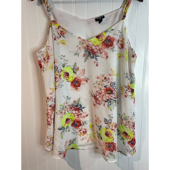 Torrid Plus Size Sophie Floral Chiffon Swing Cami Size 2 - Picture 4 of 10